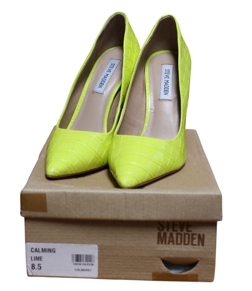Steve Madden Calming Lime Heels Sz 8.5 With Box